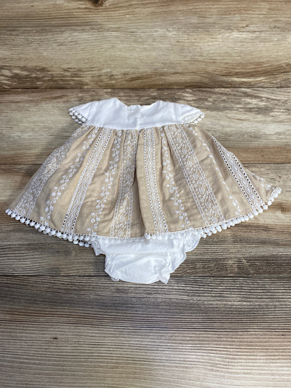 Babydola Embroidered Bodysuit Dress White sz 3m - Me n Mommy To Be