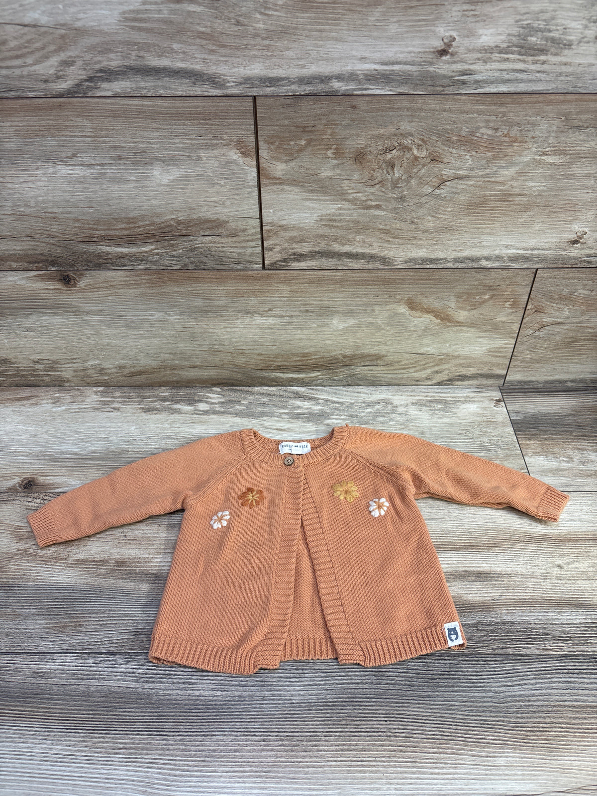 Rabbit + Bear Organic Knit Cardigan Orange sz 12m