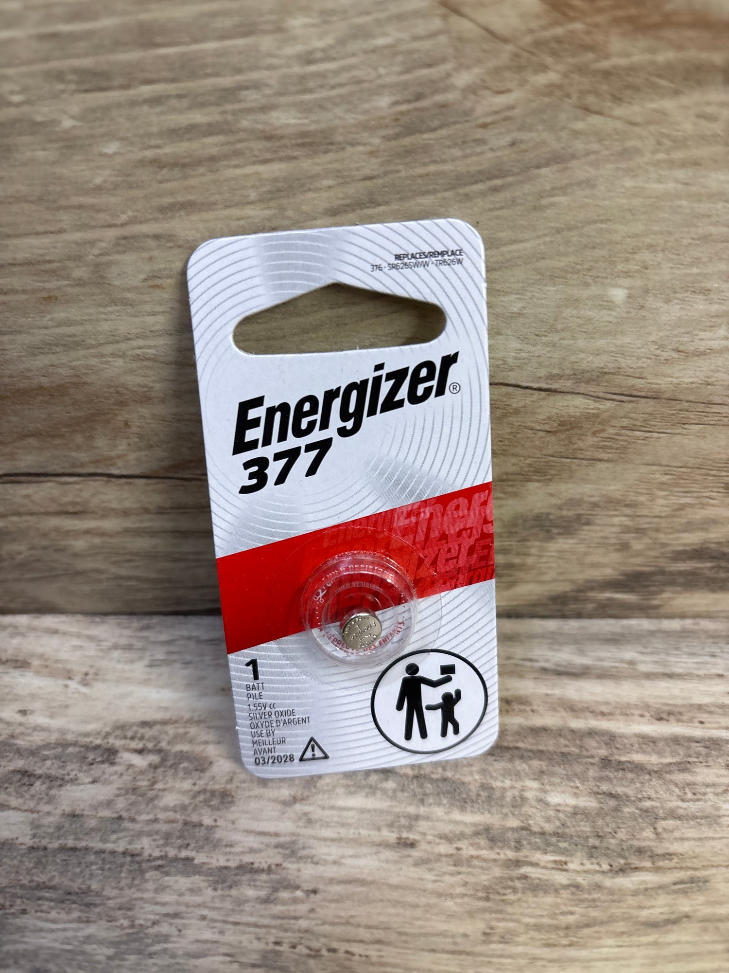 NEW Energizer 377 Zero Mercury Button Battery 1pk
