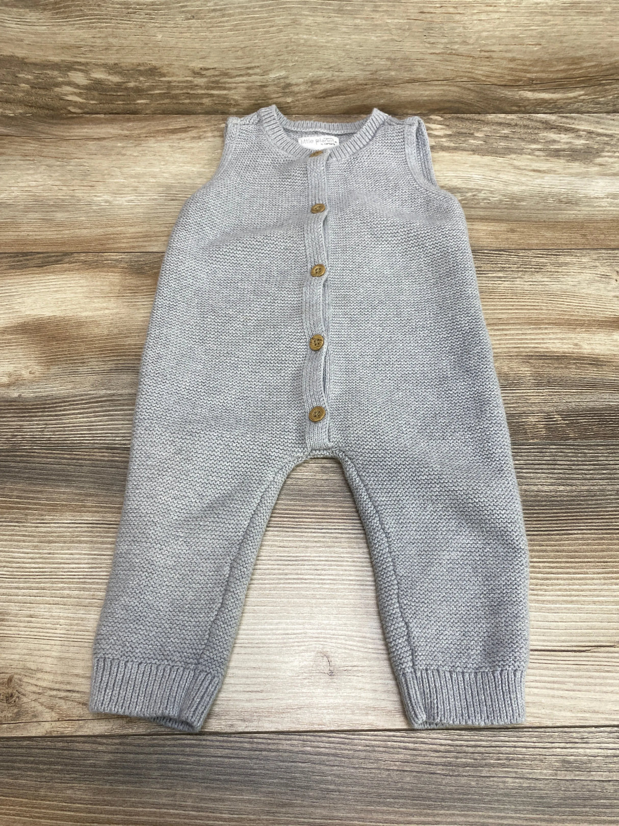 Little Planet Knit Jumpsuit Grey sz 12m