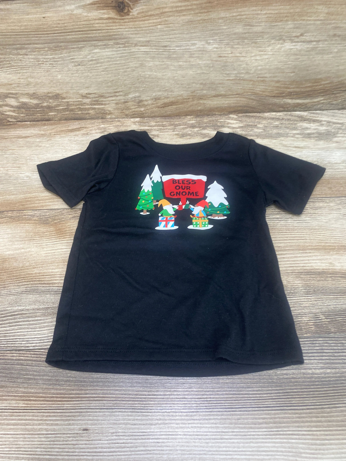 Wondershop Bless Our Gnome Pajama Shirt Black sz 18m