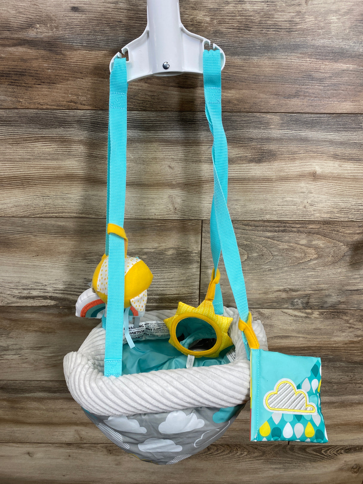 NEW Evenflo Exersaucer Door Jumper w/ Four Removeable Toys - Sweet Skies