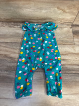 Frugi Organic Polka Dot Playsuit Teal sz 0-3m