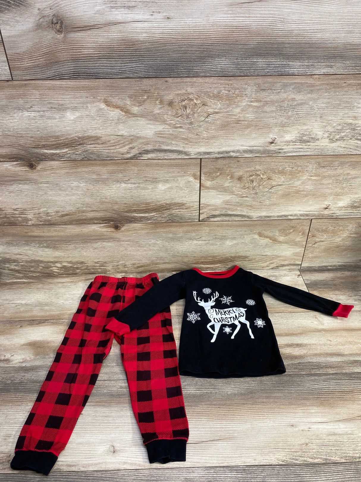 Kikiz Ye 2pc Merry Christmas Pajama Set Black sz 3T
