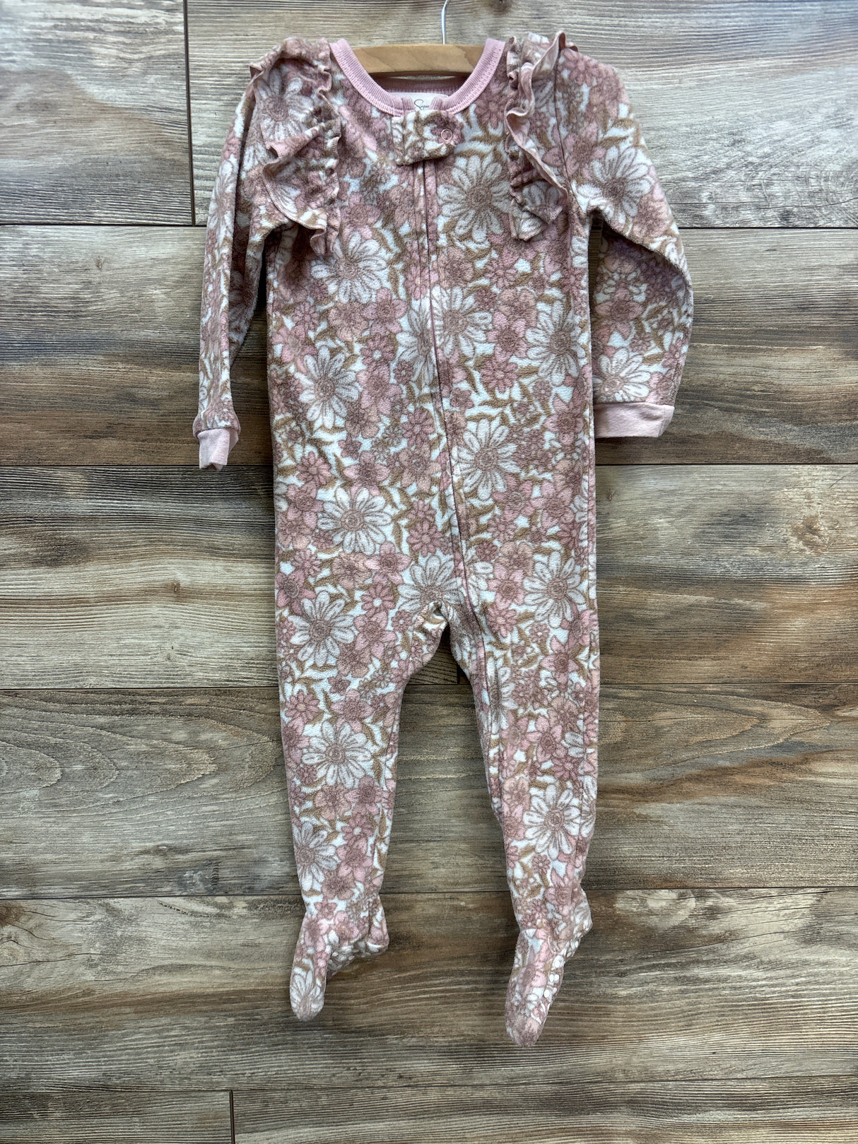 Jessica Simpson Floral Blanket Sleeper Pink sz 24m