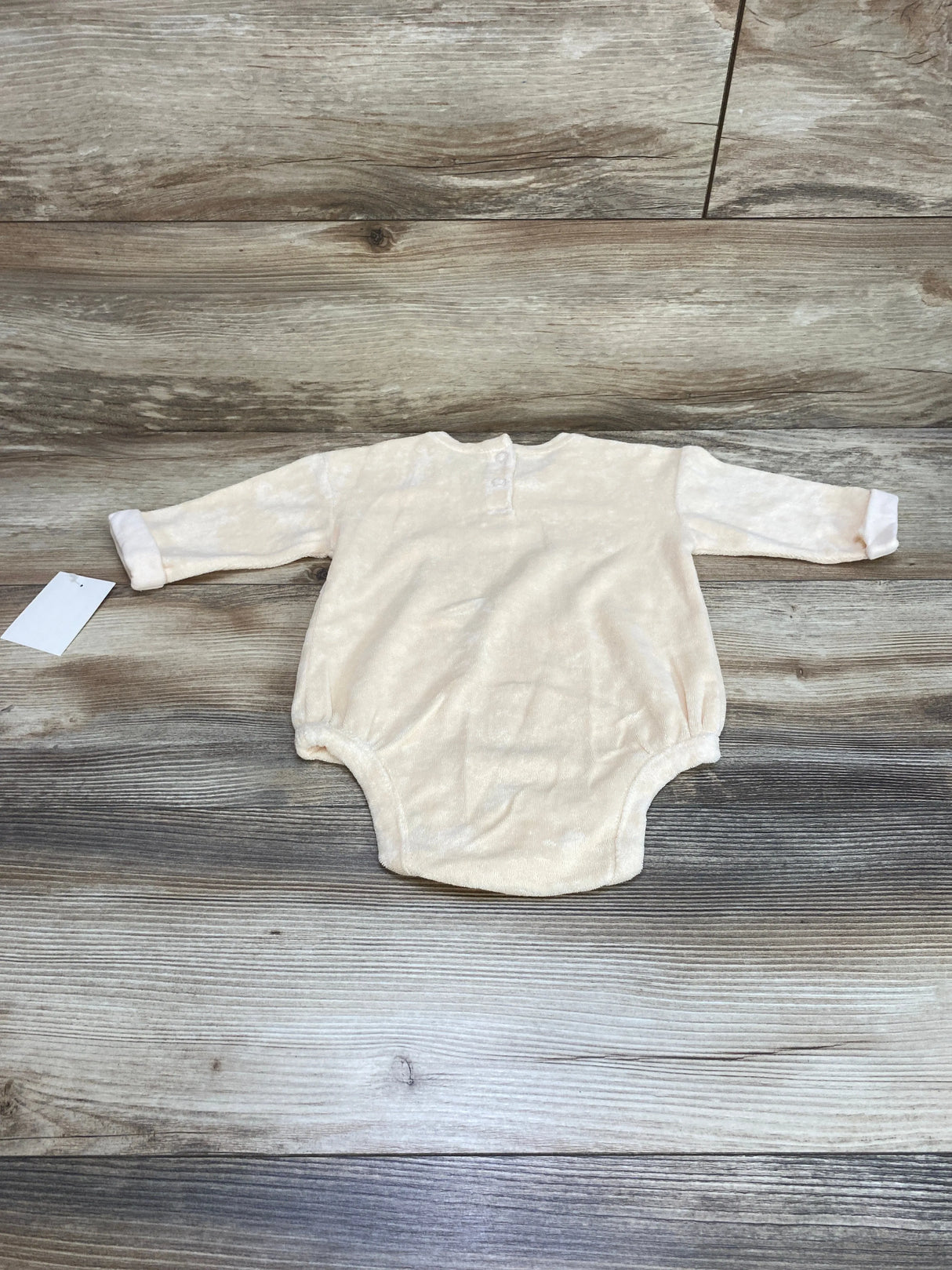 NEW Open Edit Terry Cloth Happy Romper Cream sz 12m