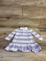 Ralph Lauren Striped Cotton Rugby Dress Purple sz 18m