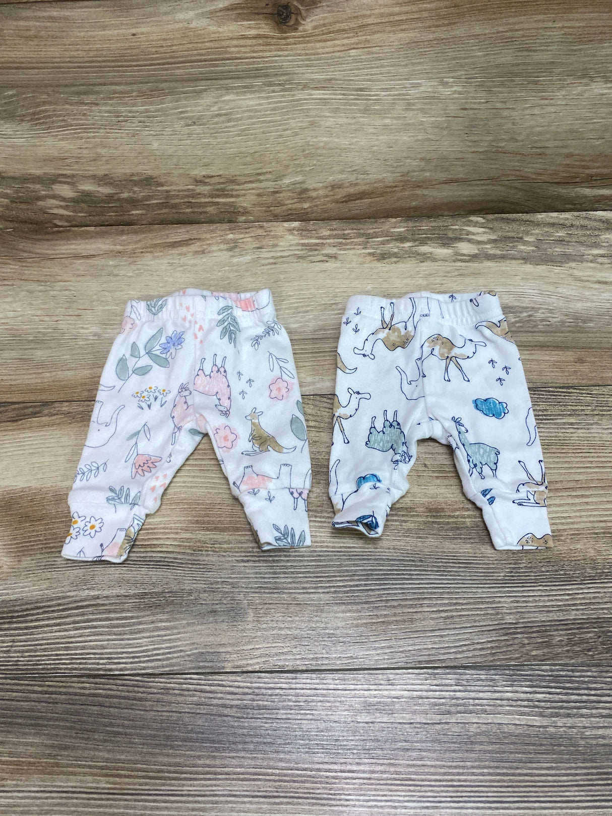 Just One You 2pk Animal Print Pants White sz Preemie