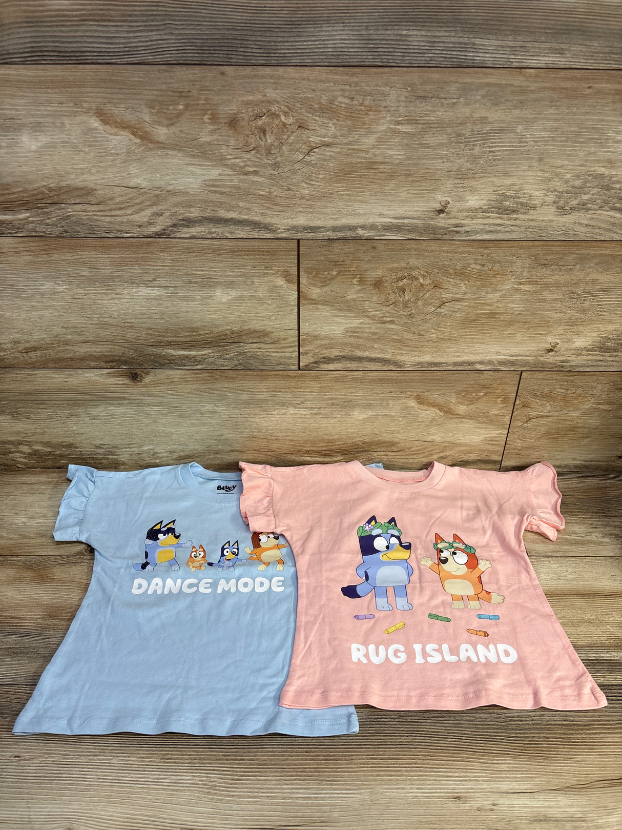 Bluey 2pk Shirt Peach sz 5T