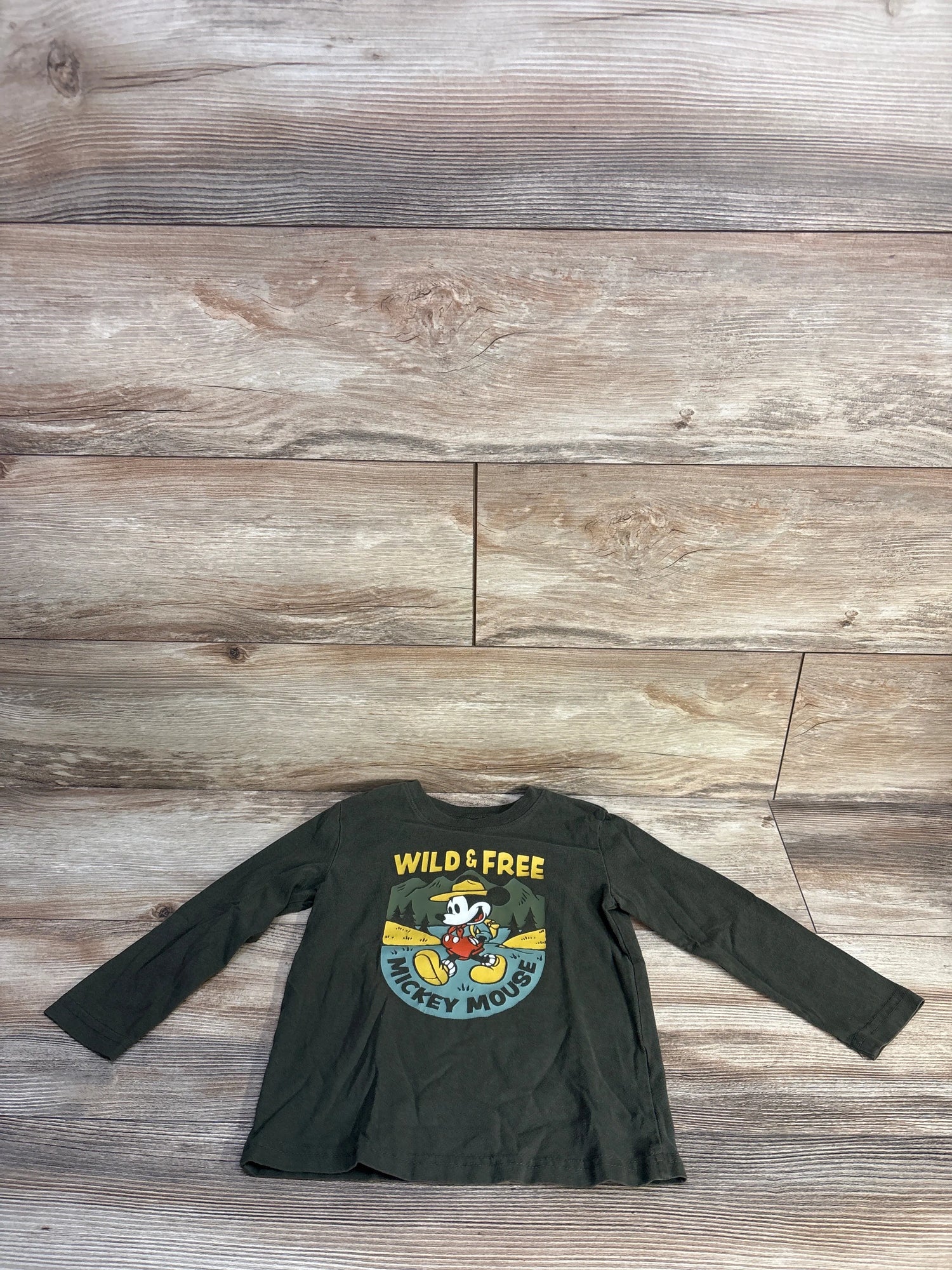 Jumping Beans x Disney Mickey Mouse Wild & Free Shirt Green sz 3T