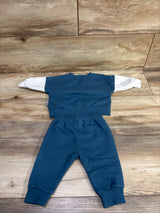 Badgley Mischka 2pc Pullover Sweatshirt & Pants Set Blue sz 3-6m