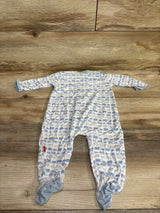 Magnetic Me Dancing Elephants Footie White sz 3-6m