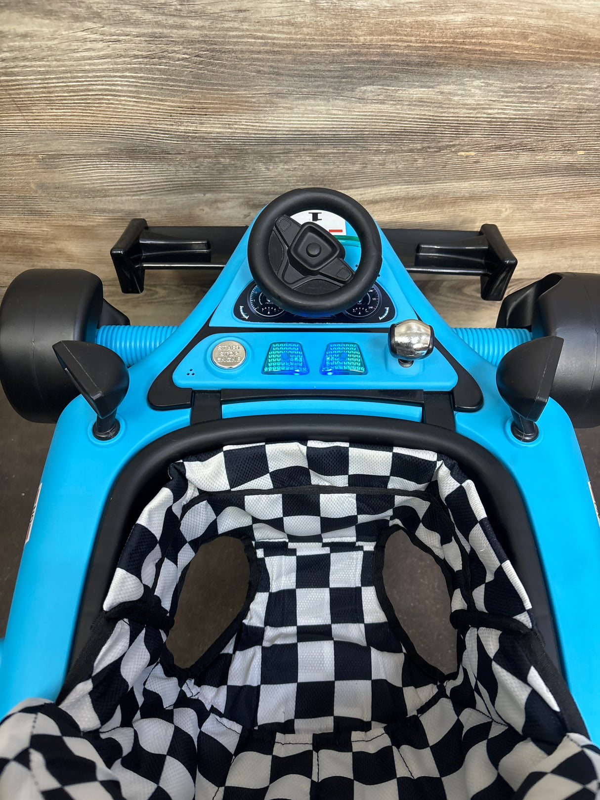 Baby Joy 4-in-1 Foldable Baby Activity Racecar Walker Blue