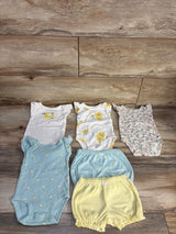 Carter's 6pc Bodysuit & Shorts Set White sz 3m