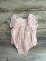 Cat & Jack Eyelet Bubble Romper Blush sz 3-6m