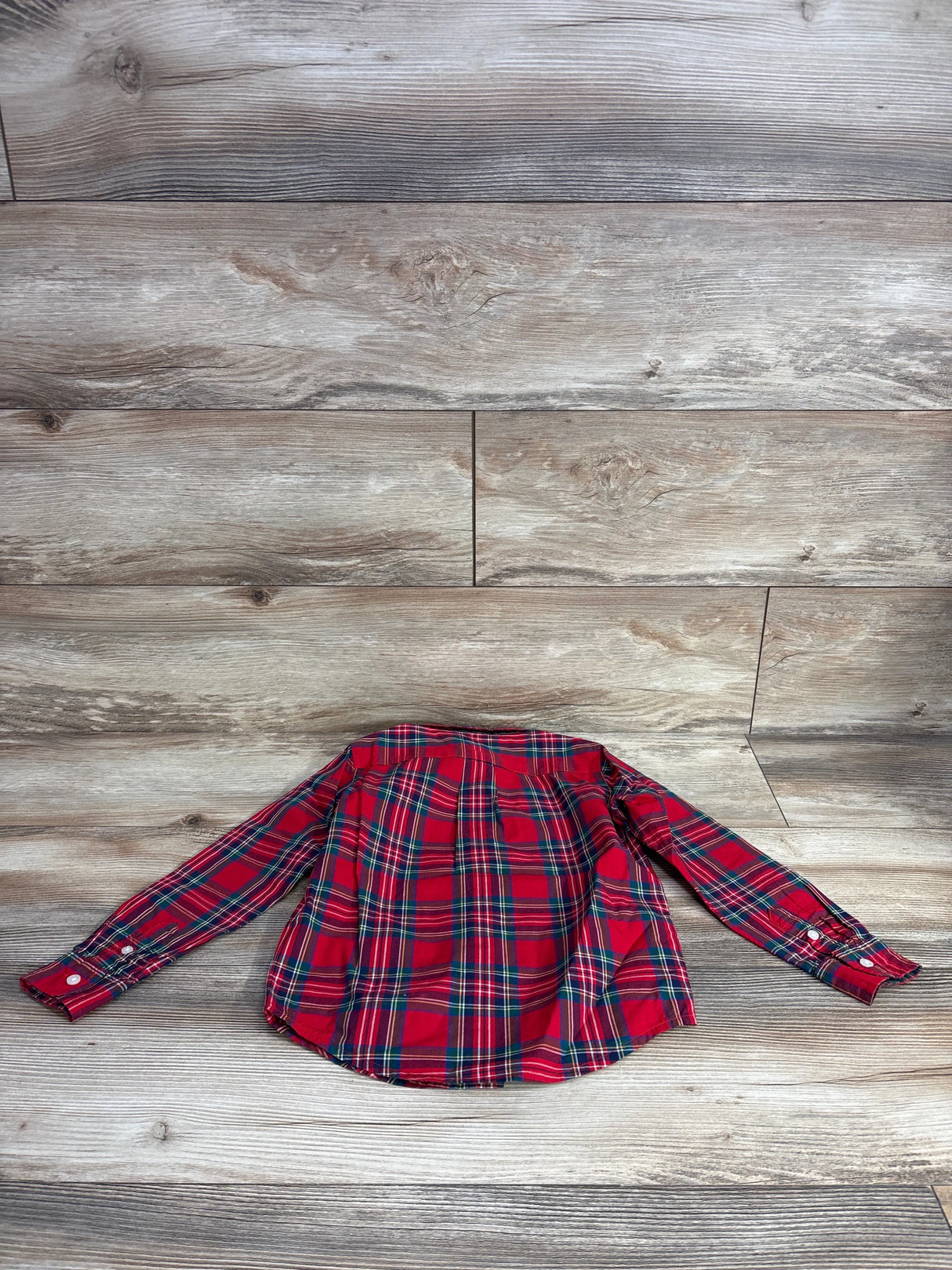 Janie & Jack Tartan Flannel Holiday Shirt sz 4