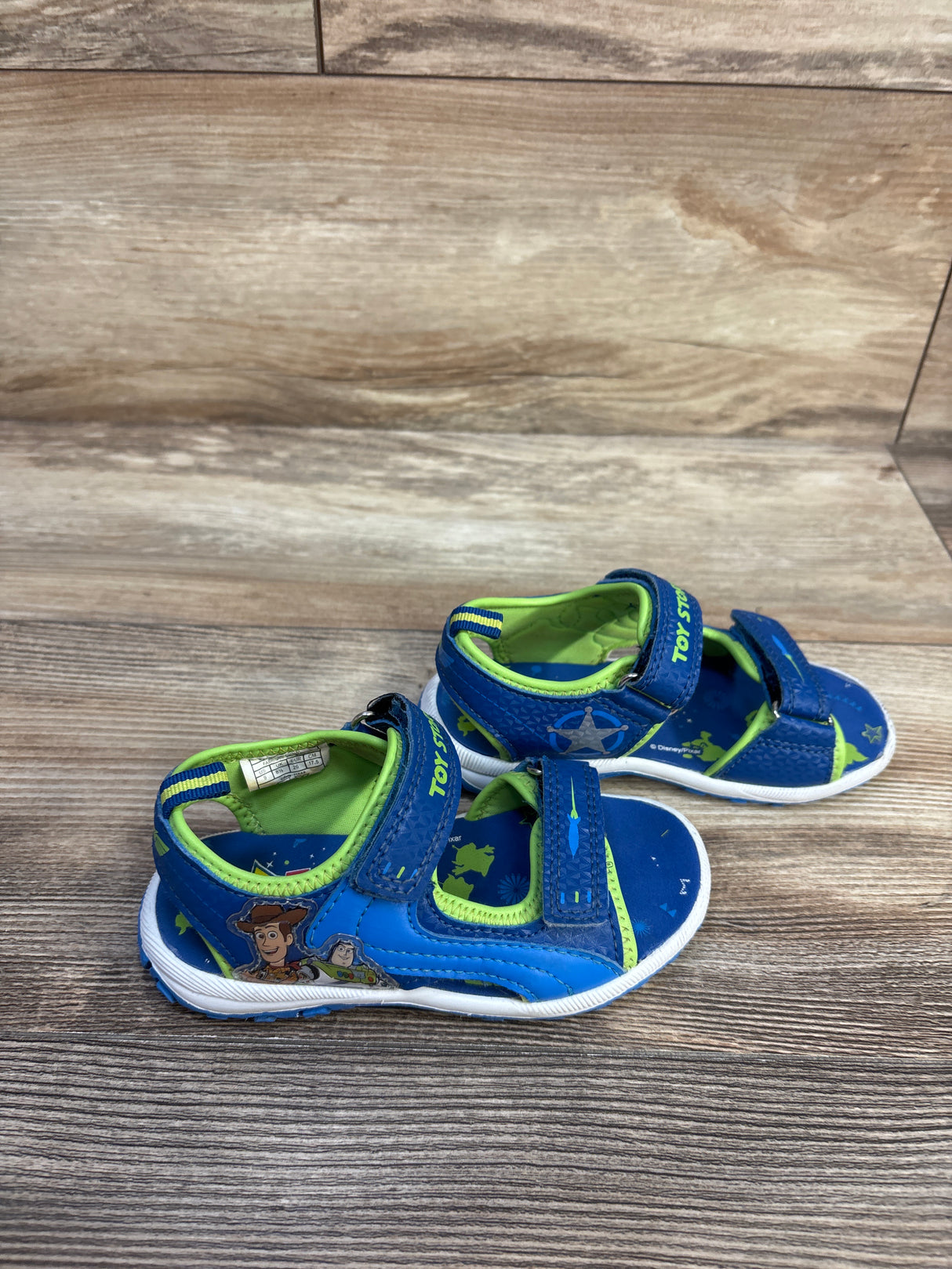 Disney Pixar Toy Story Double Strap Sandals Blue sz 9c