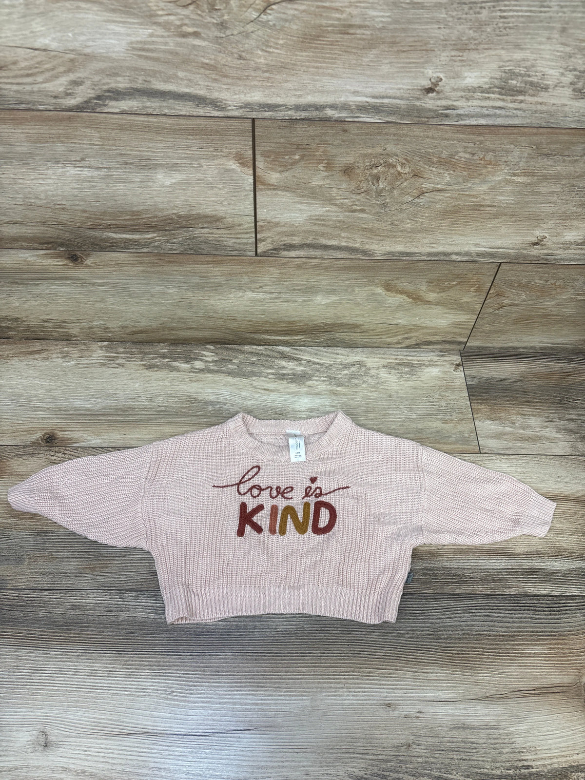 Modern Moments Love is Kind Knit Sweater Pink sz 6-9m