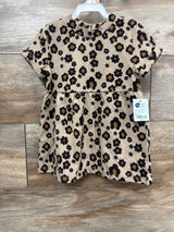 NEW Okie Dokie Floral Leopard Dress Beige sz 12m