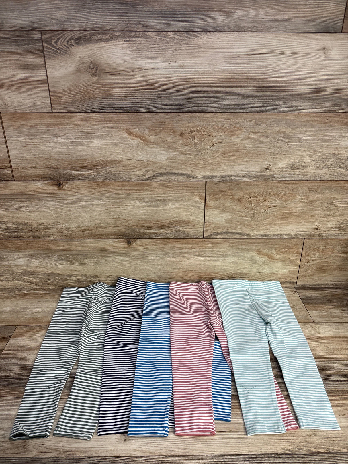 NEW Mighty Goods 5pk Striped Pull On Pants Blue sz 3T