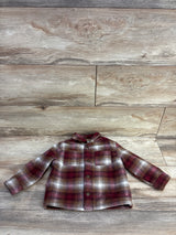 Old Navy Plaid Pocket Shacket Red sz 18-24m