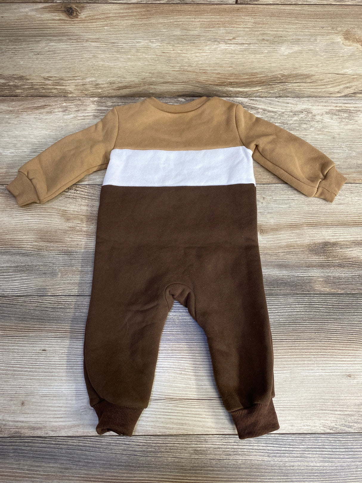 Color Block Pocket Coverall Carmel sz 3-6m