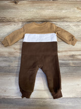 Color Block Pocket Coverall Carmel sz 3-6m