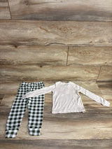 Bear Paw 2pc Moose Henley Shirt & Plaid Bottoms Set Taupe sz 3T