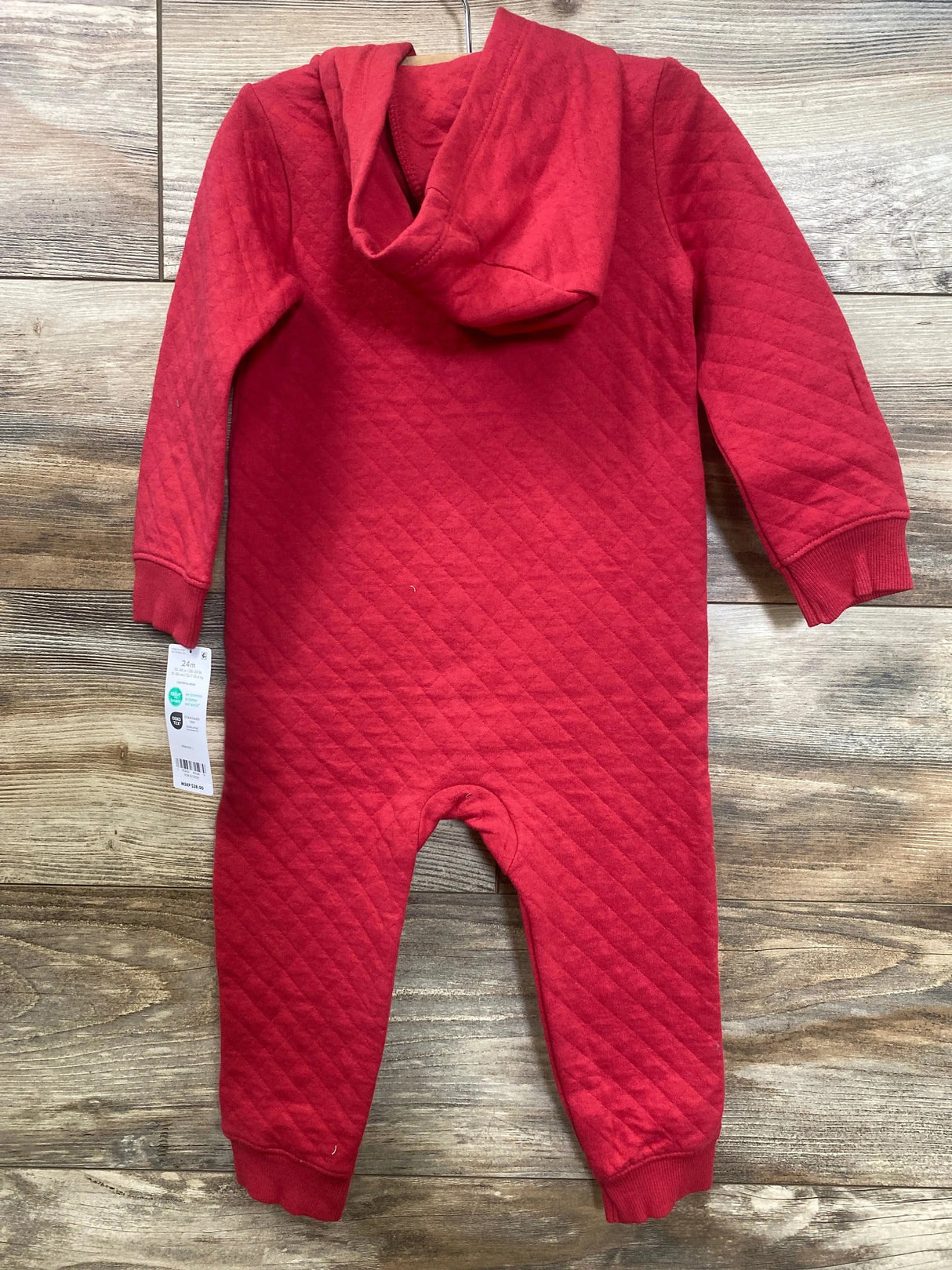 NEW Carter's Sporty Double Knit Red Jumpsuit sz 24m