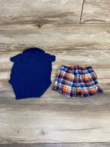 Carter's 2pc Polo Bodysuit & Shorts Navy sz 6m