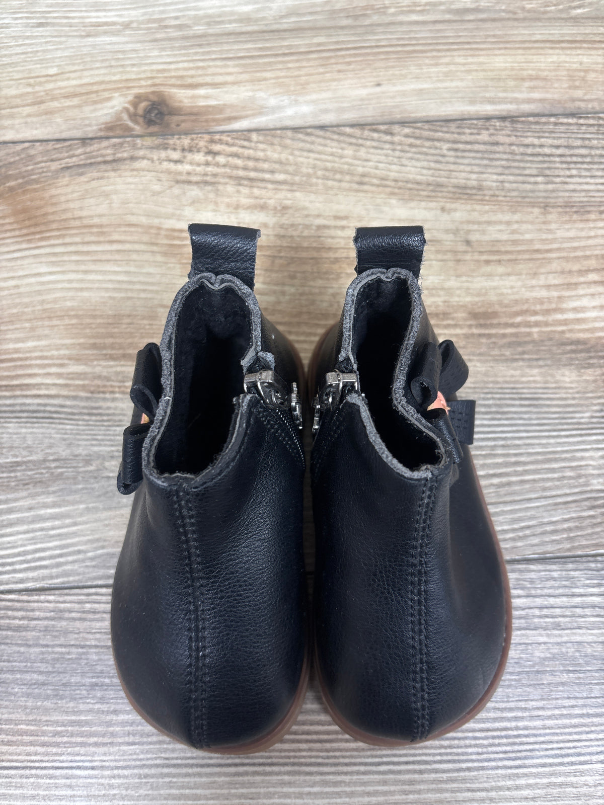 Floral Applique Ankle Boots Black sz 5.5c