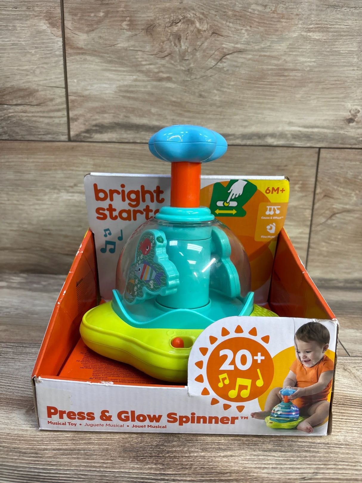 NEW Bright Starts Press & Glow Spinner