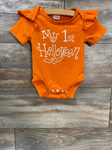 My 1st Halloween Bodysuit Orange sz 0-3m - Me n Mommy To Be