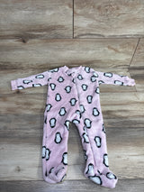 Hudson Baby Plush Penguin Sleeper Pink sz 6-9m