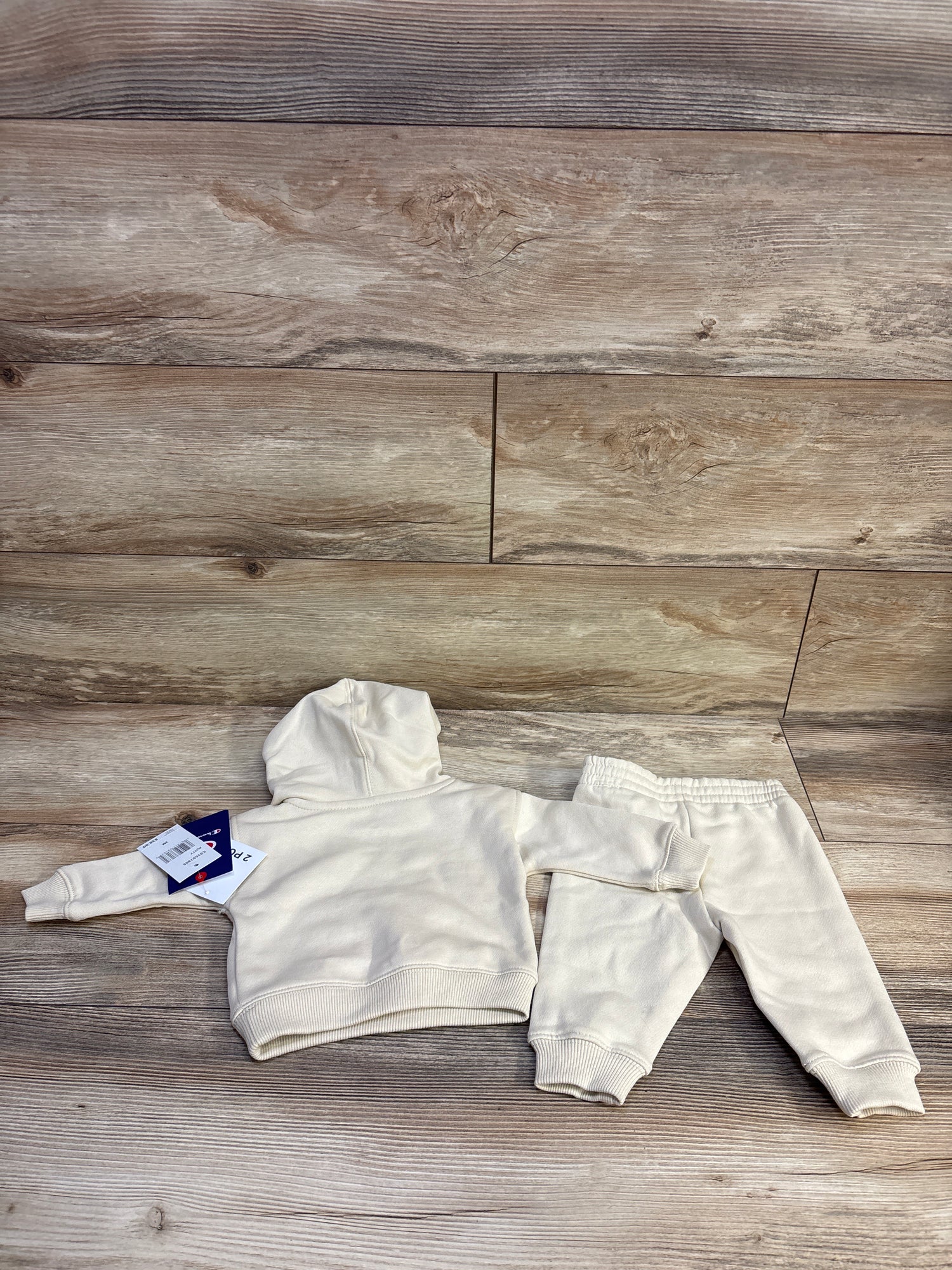 NEW Champion 2pc Pullover Sweatshirt & Joggers Set Beige sz 3m