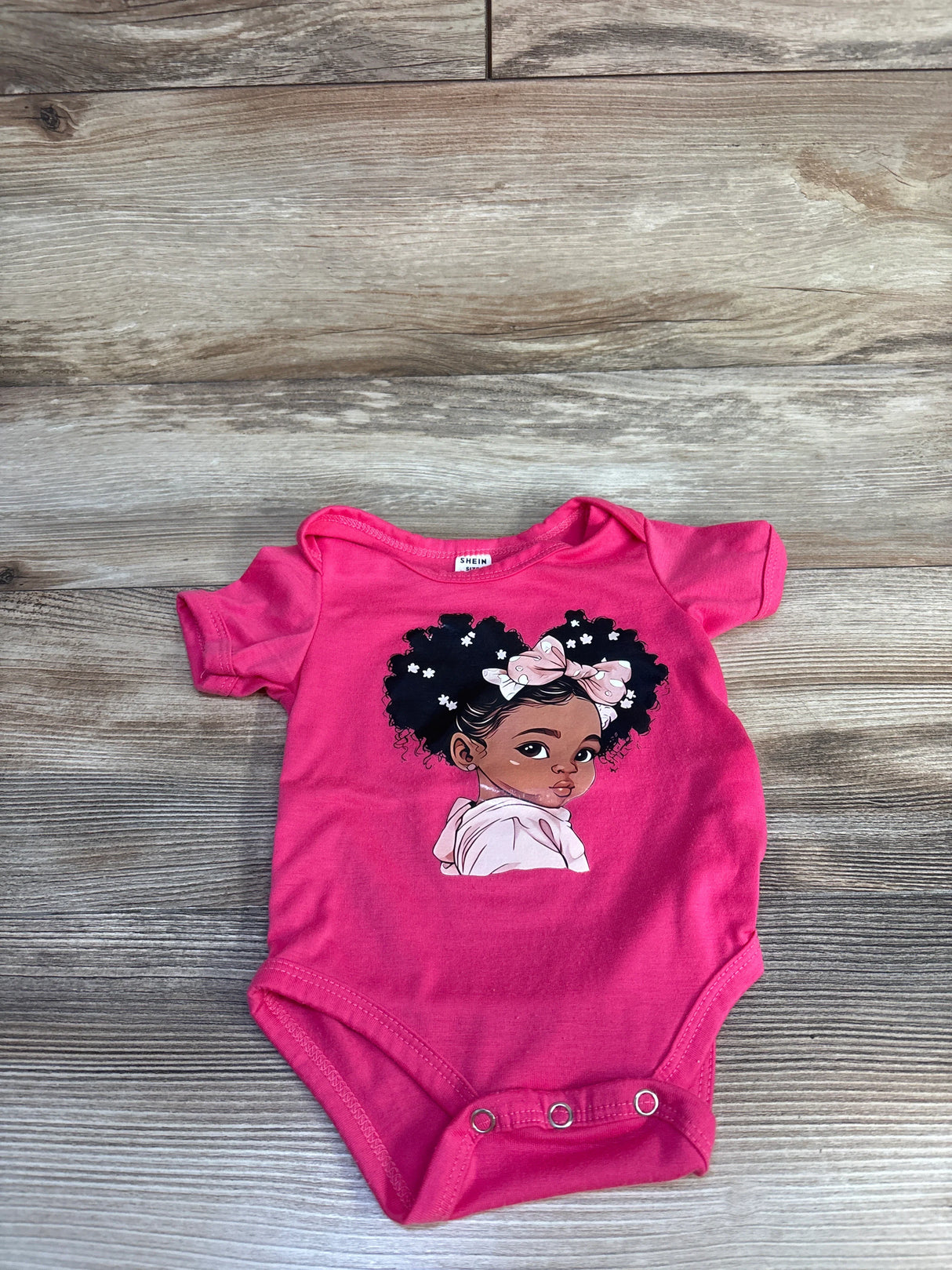 Shein Short Sleeve Girl Bodysuit Pink sz 1-3m