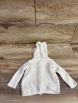 Carter's Knit Button-Up Hooded Sweater White sz 3m