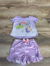 Disney Princess 2pc Flutter Sleeve Pajama Set Lilac sz 2T