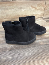 Cat & Jack Pip Shearling Style Boots Black sz 7c
