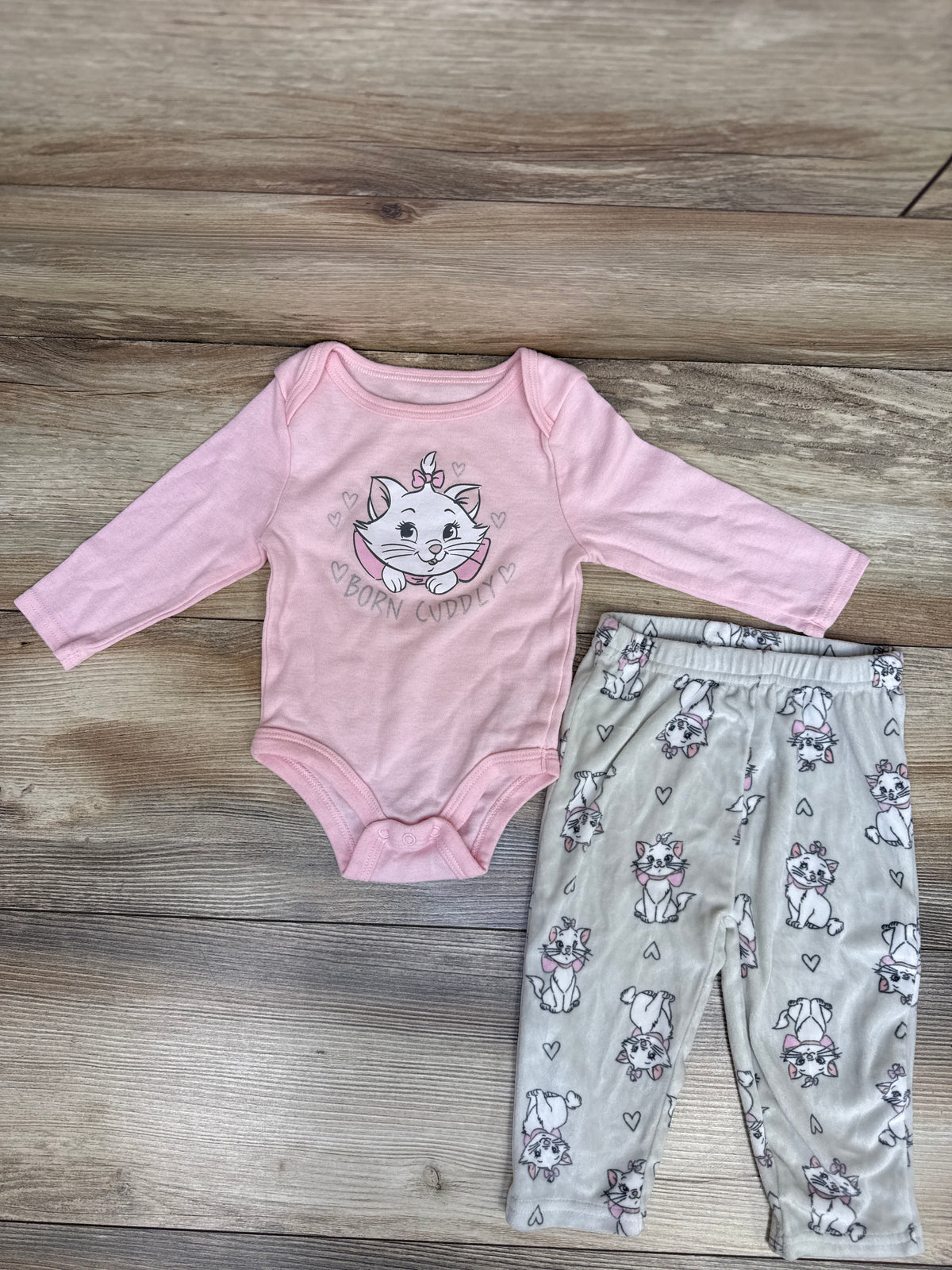 Disney Baby Marie 2pc Bodysuit & Pants Set Pink sz 6-9m