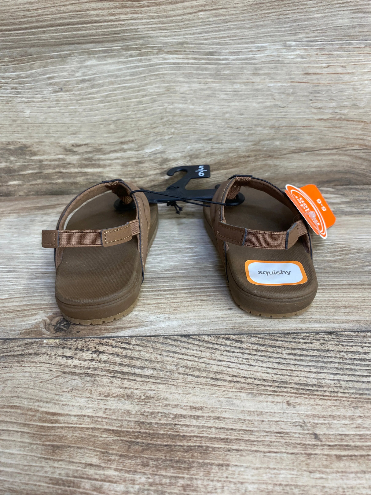 NEW Wonder Nation Brown Casual Flip Flops sz 5/6c