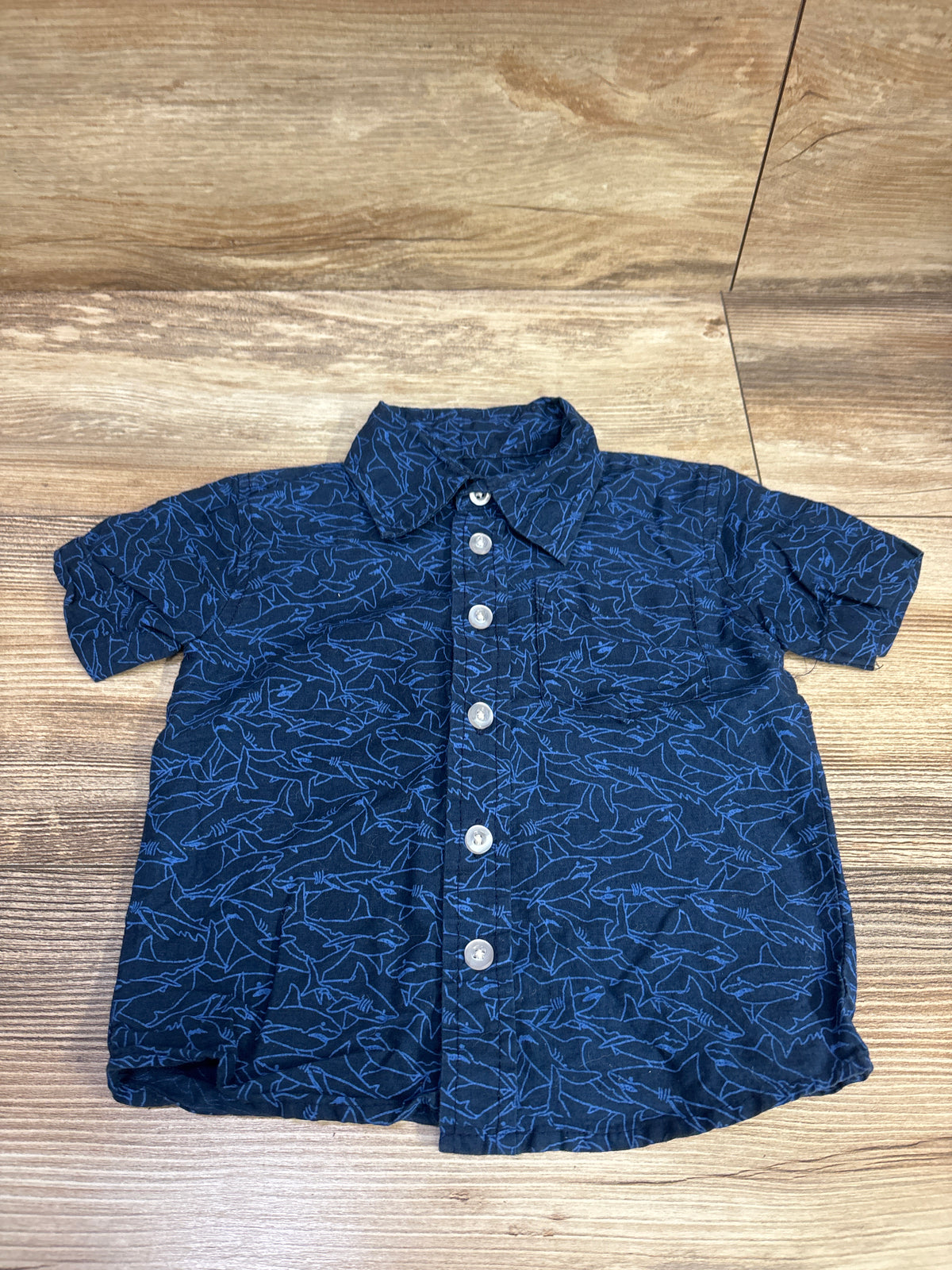 Alex & Jack Button-Up Shirt Navy sz 18m