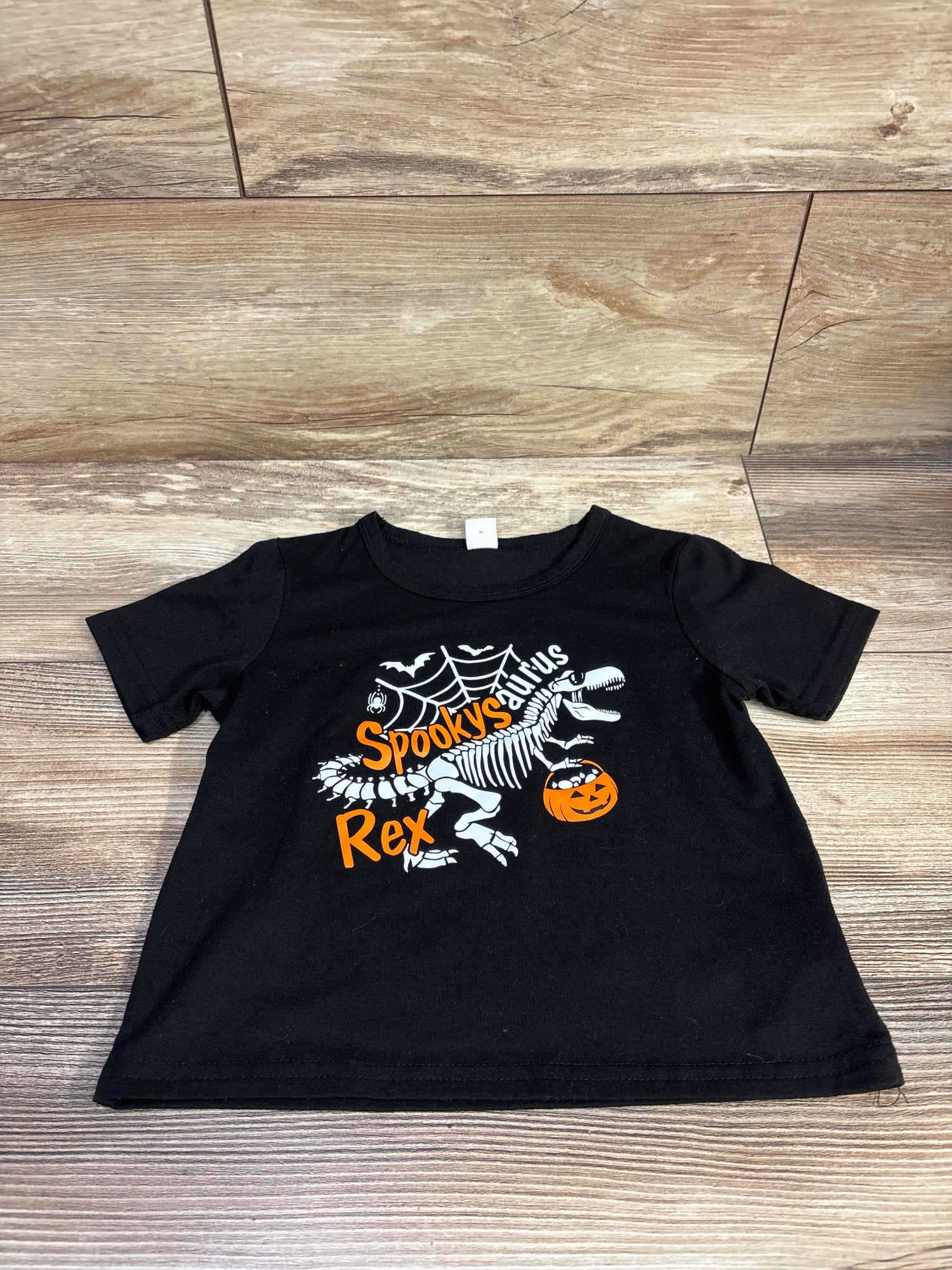 Shein Spooky Saurus Shirt Black sz 2-3T