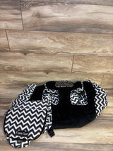 Floppy Seat Shopping Cart Cover Black & White Chevron
