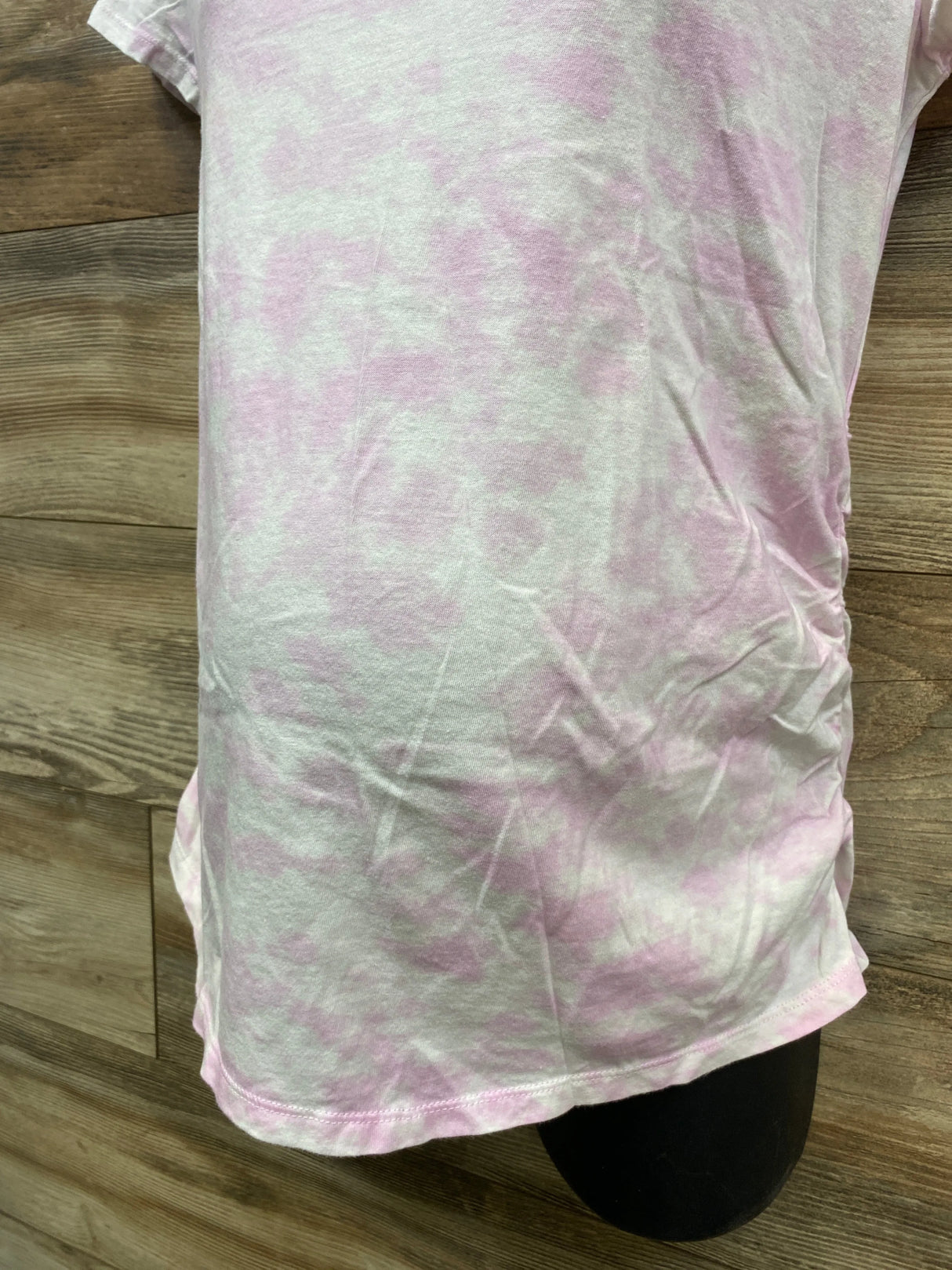 Isabel Maternity Tie-Dye V-Neck Ruched Shirt Pink sz Medium