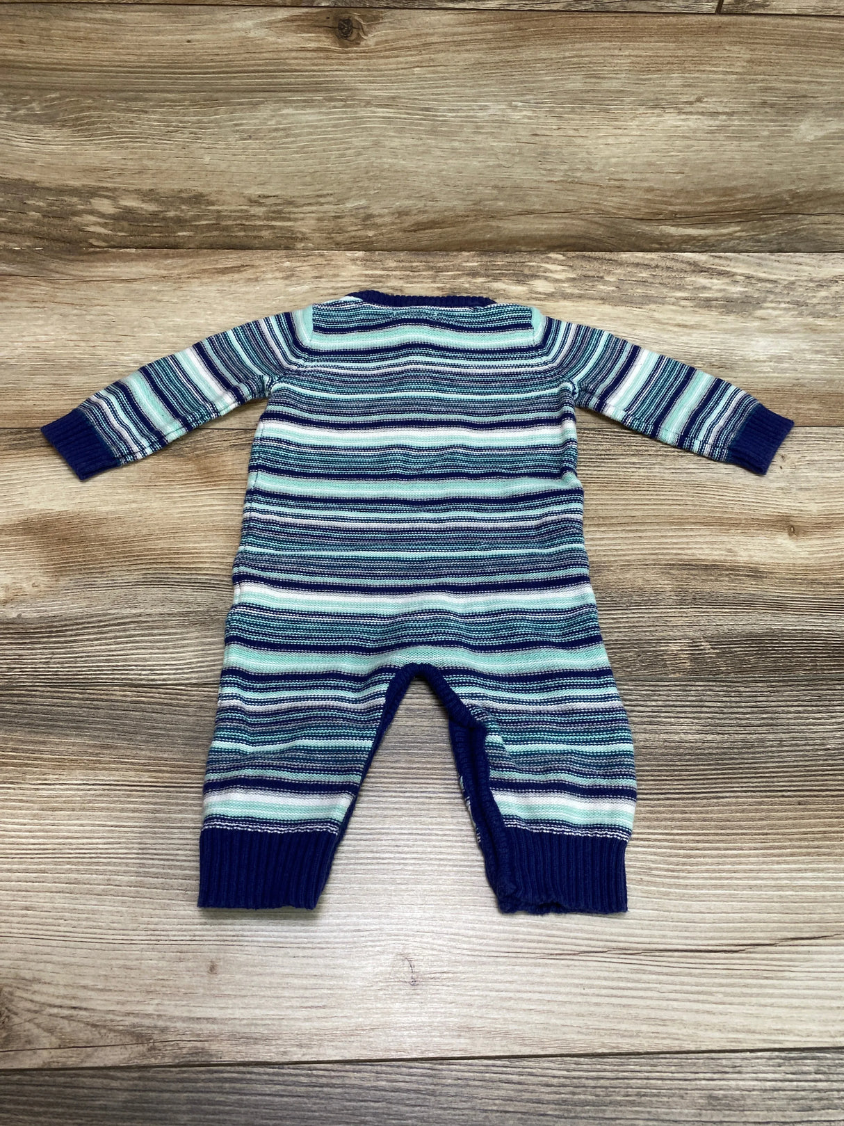 Cat & Jack Henley Sweater Coverall Navy/Mint sz Newborn