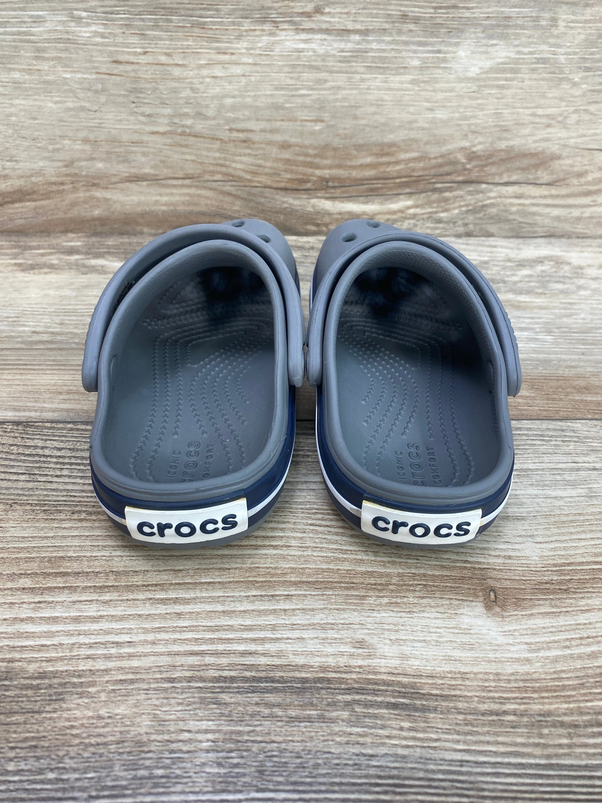 Crocs Unisex Kid's Crocband Clogs Smoke/Navy Sz 9c