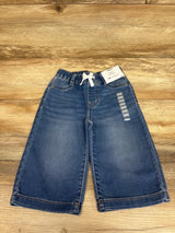 NEW Oshkosh Wide Leg Drawstring Pull-On Jeans Blue sz 12m