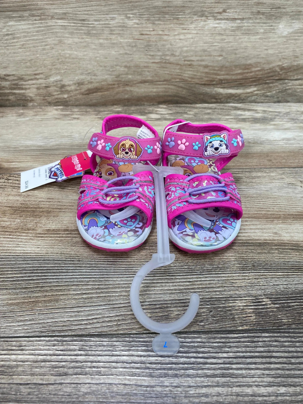 NEW Paw Patrol Adventure Ankle Strap Sandals Pink sz 7c - Me 'n Mommy To Be