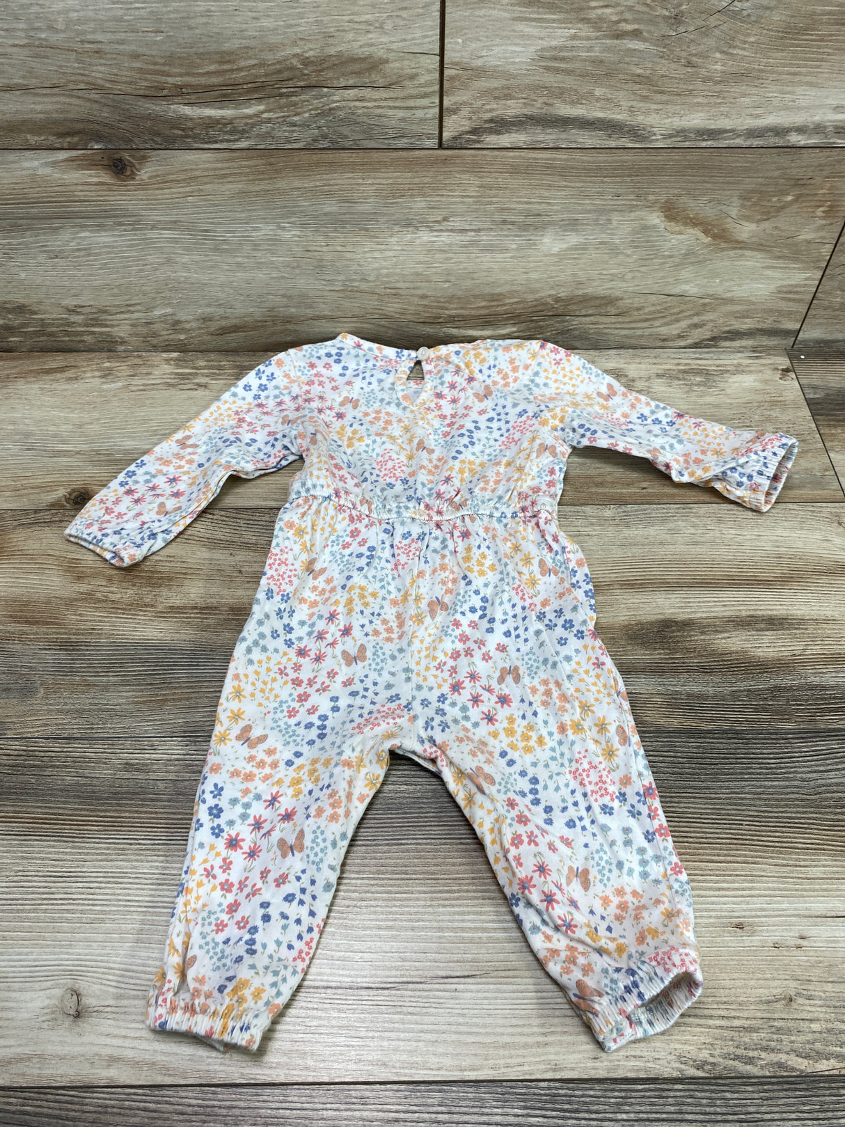 Old Navy Floral Jumpsuit White sz 12-18m